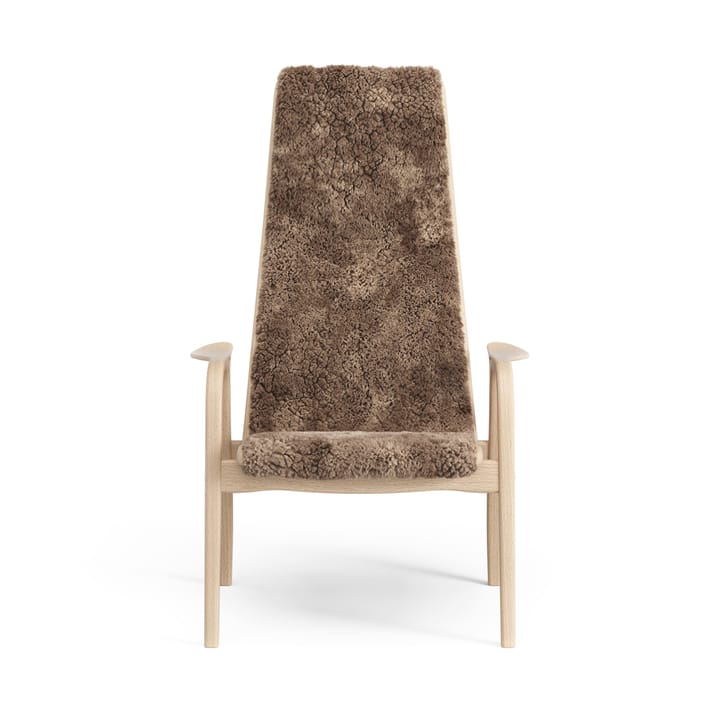 Lamini children's arm chair laquered beech/sheep skin, Sahara (nougat brown) Swedese