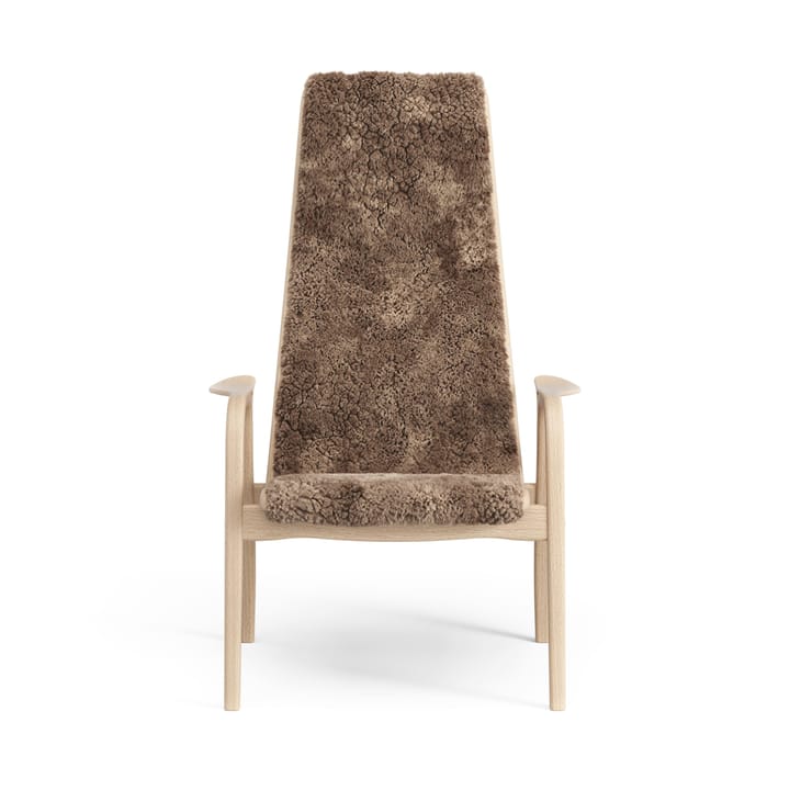 Lamini children's arm chair laquered beech/sheep skin - Sahara (nougat brown) - Swedese