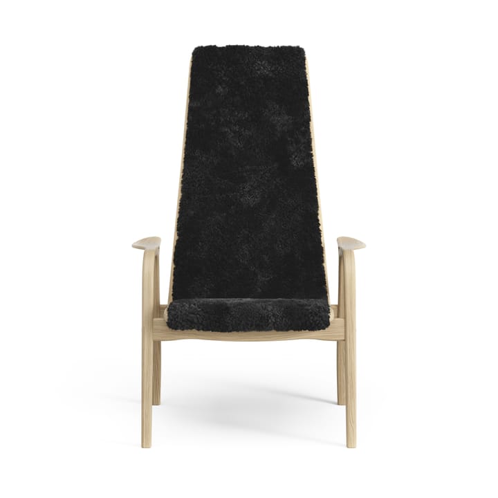 Lamini children's arm chair laquered oak/sheep skin - Black (black) - Swedese