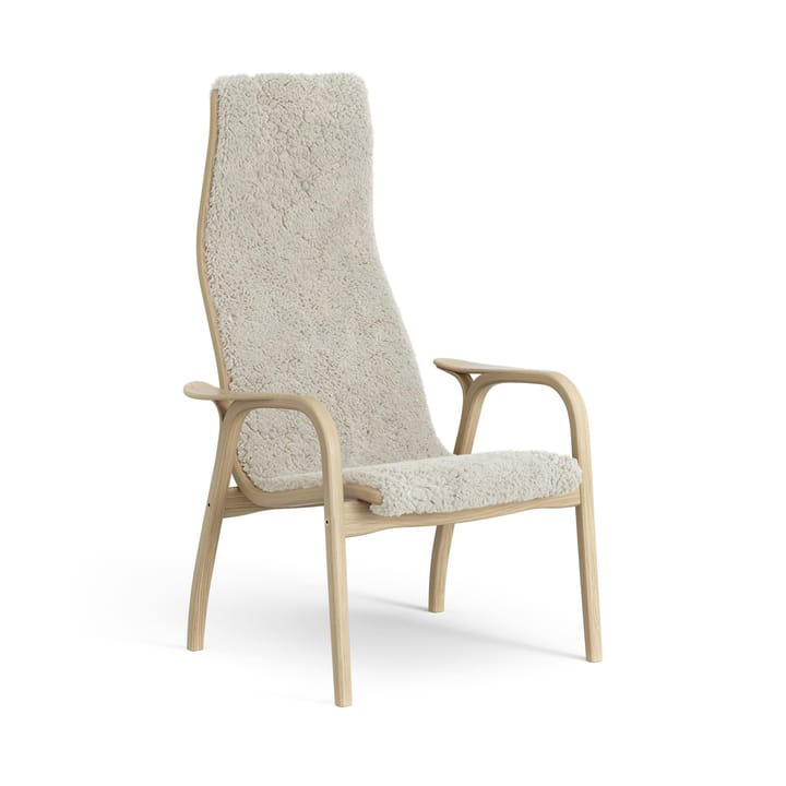 Lamini children's arm chair laquered oak/sheep skin - Moonlight (beige) - Swedese