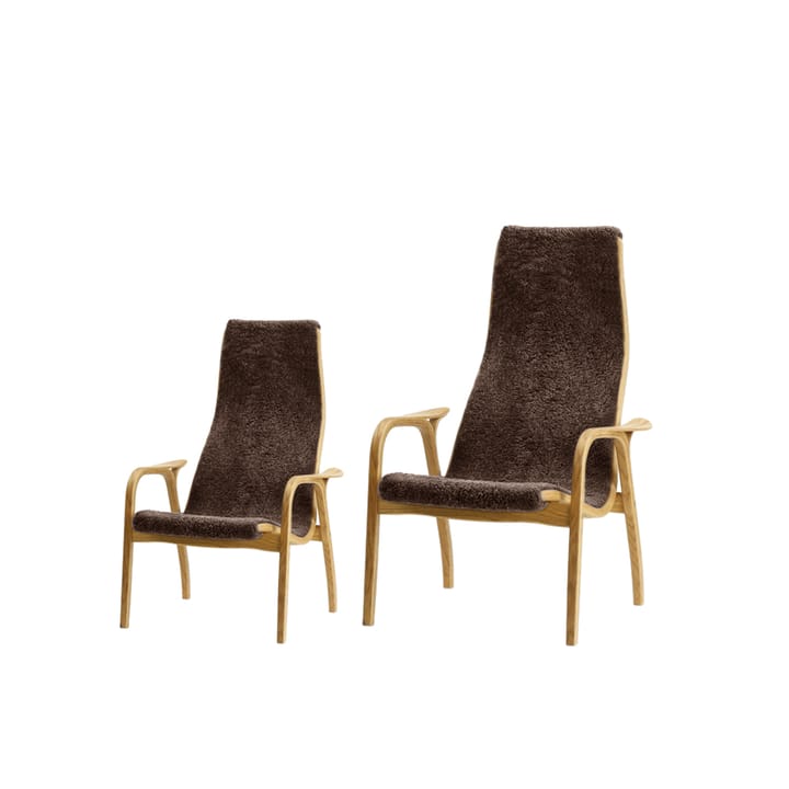 Lamini Children's armchair, Sheepskin espresso, oiled oak Swedese