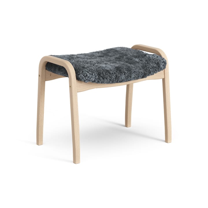 Lamini children's foot stool laquered beech/sheep skin - Charcoal (dark grey) - Swedese