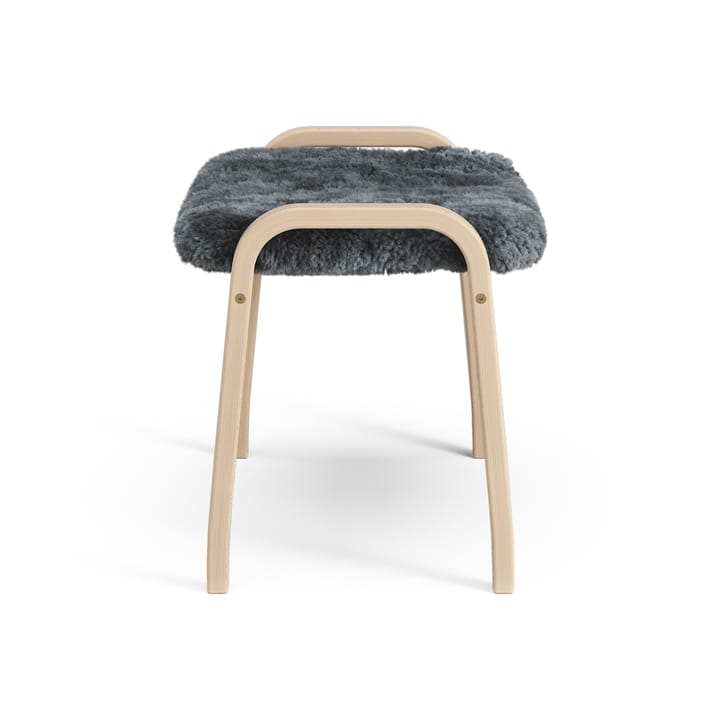 Lamini children's foot stool laquered beech/sheep skin - Charcoal (dark grey) - Swedese