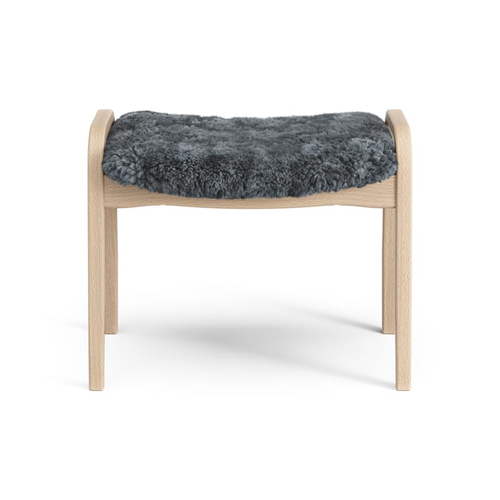 Lamini children's foot stool laquered beech/sheep skin - Charcoal (dark grey) - Swedese