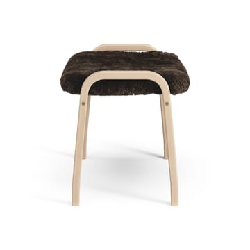Lamini children's foot stool laquered beech/sheep skin - Espresso (brown) - Swedese