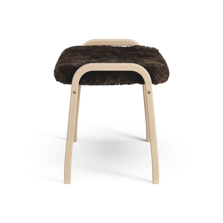 Lamini children's foot stool laquered beech/sheep skin - Espresso (brown) - Swedese