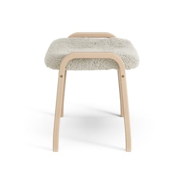 Lamini children's foot stool laquered beech/sheep skin - Moonlight (beige) - Swedese