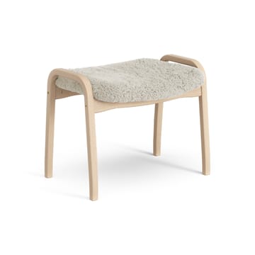 Lamini children's foot stool laquered beech/sheep skin - Moonlight (beige) - Swedese