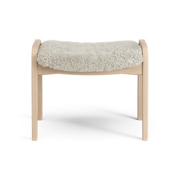 Lamini children's foot stool laquered beech/sheep skin - Moonlight (beige) - Swedese