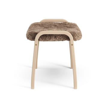 Lamini children's foot stool laquered beech/sheep skin - Sahara (nougat brown) - Swedese