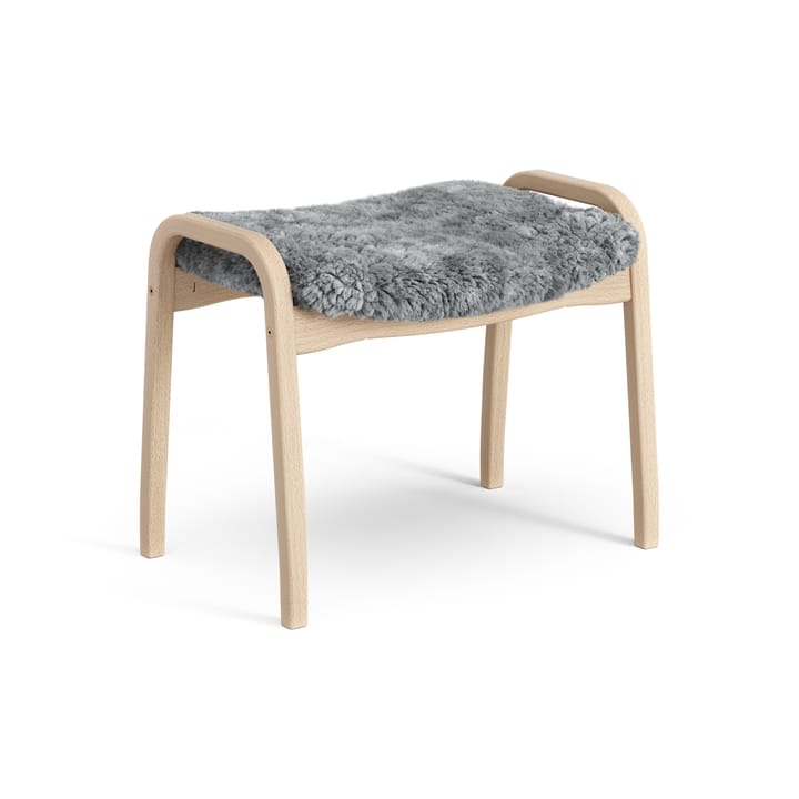 Lamini children's foot stool laquered beech/sheep skin - Scandinavian Grey (grey) - Swedese