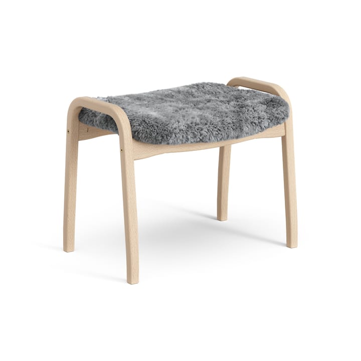 Lamini children's foot stool laquered beech/sheep skin - Scandinavian Grey (grey) - Swedese