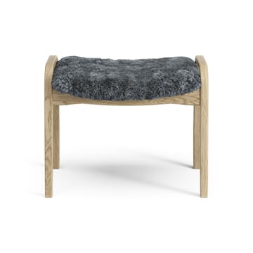 Lamini children's foot stool laquered oak/sheep skin - Charcoal (dark grey) - Swedese