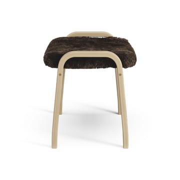 Lamini children's foot stool laquered oak/sheep skin - Espresso (brown) - Swedese