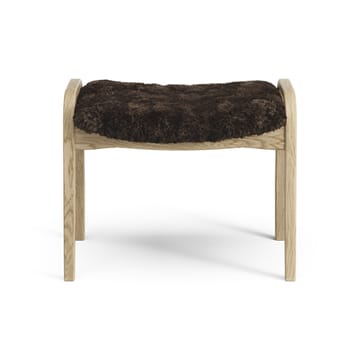 Lamini children's foot stool laquered oak/sheep skin - Espresso (brown) - Swedese