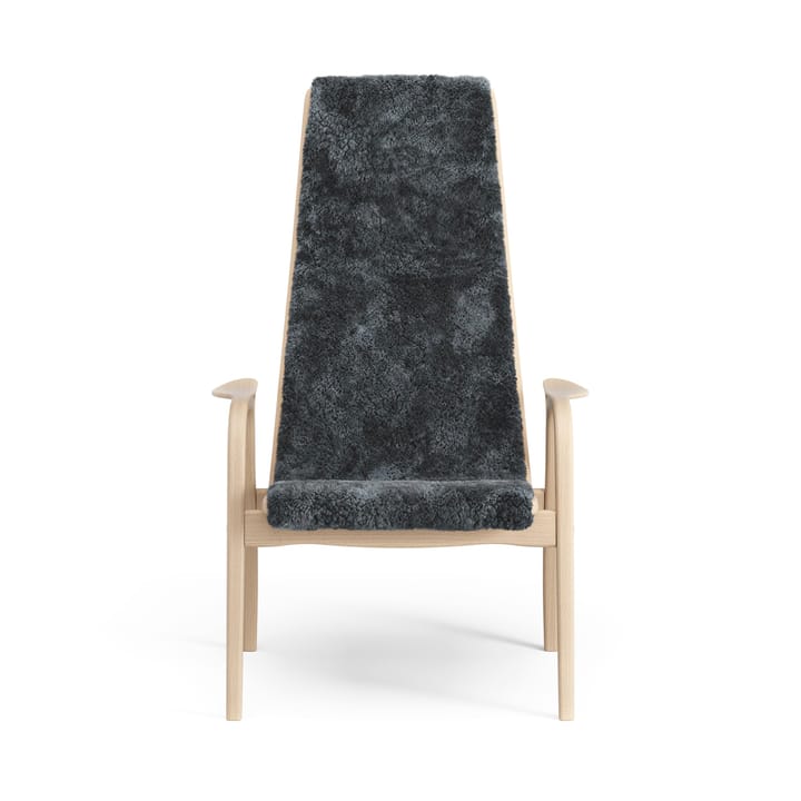 Lamino arm chair laquered beech/sheep skin, Charcoal (dark grey) Swedese