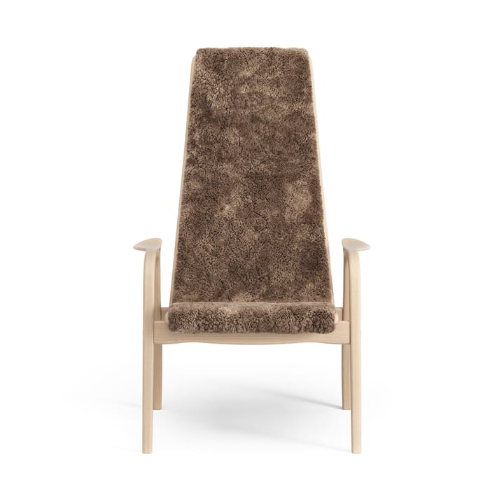 Lamino arm chair laquered beech/sheep skin - Sahara (nougat brown) - Swedese