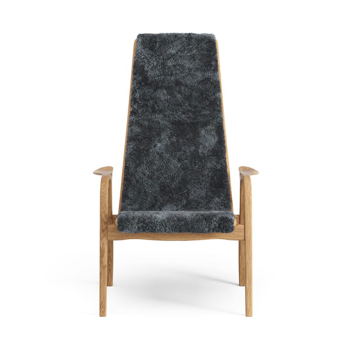 Lamino arm chair oiled oak/sheep skin - Charcoal (dark grey) - Swedese