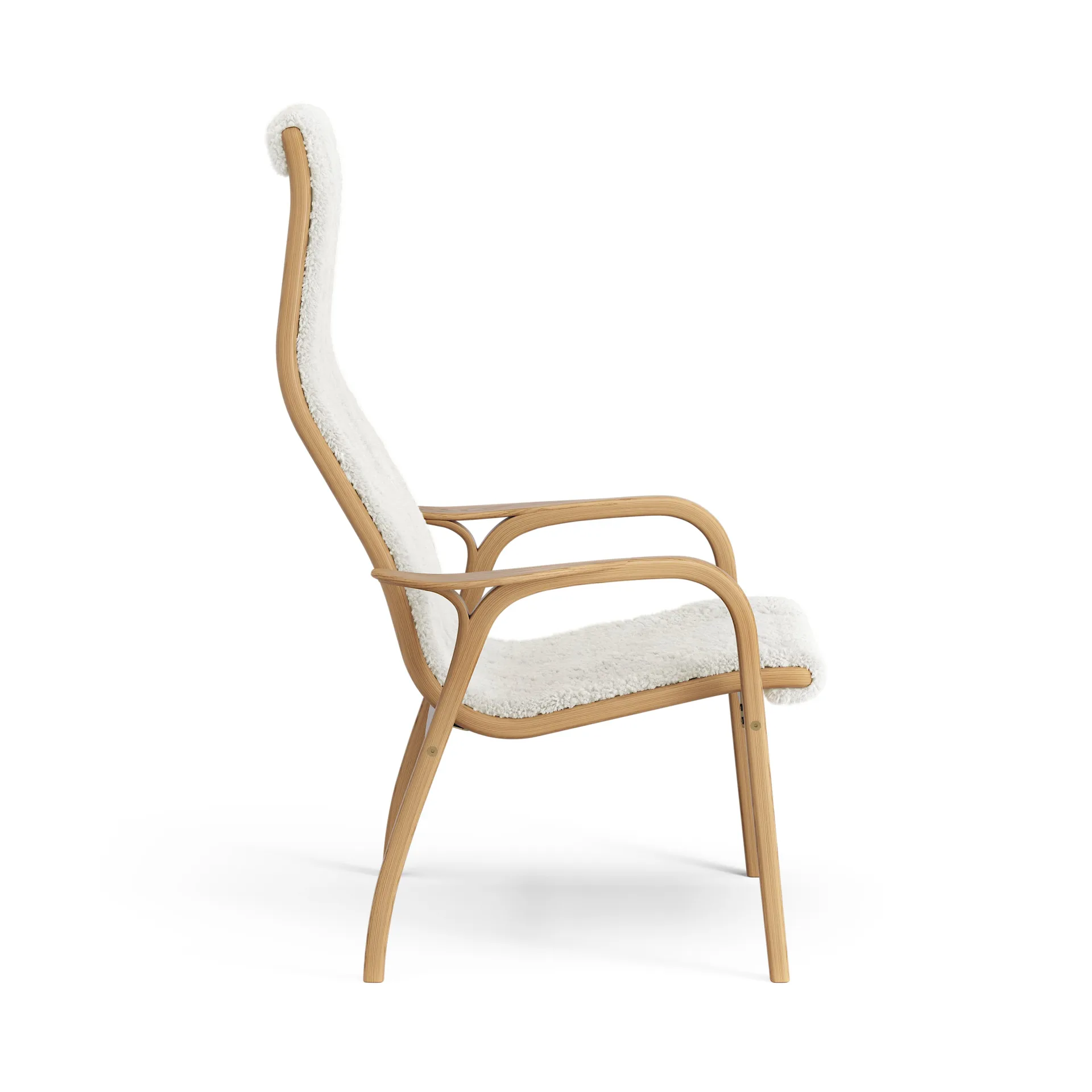 Lamino arm chair oiled oak/sheep skin, Off white (white) Swedese