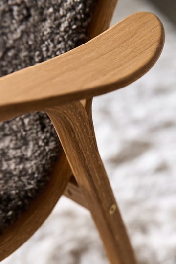 Lamino arm chair oiled oak/sheep skin - Sahara (nougat brown) - Swedese