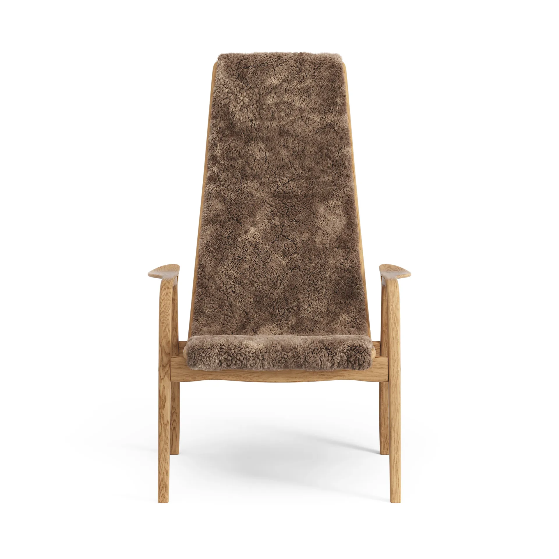 Lamino arm chair oiled oak/sheep skin, Sahara (nougat brown) Swedese