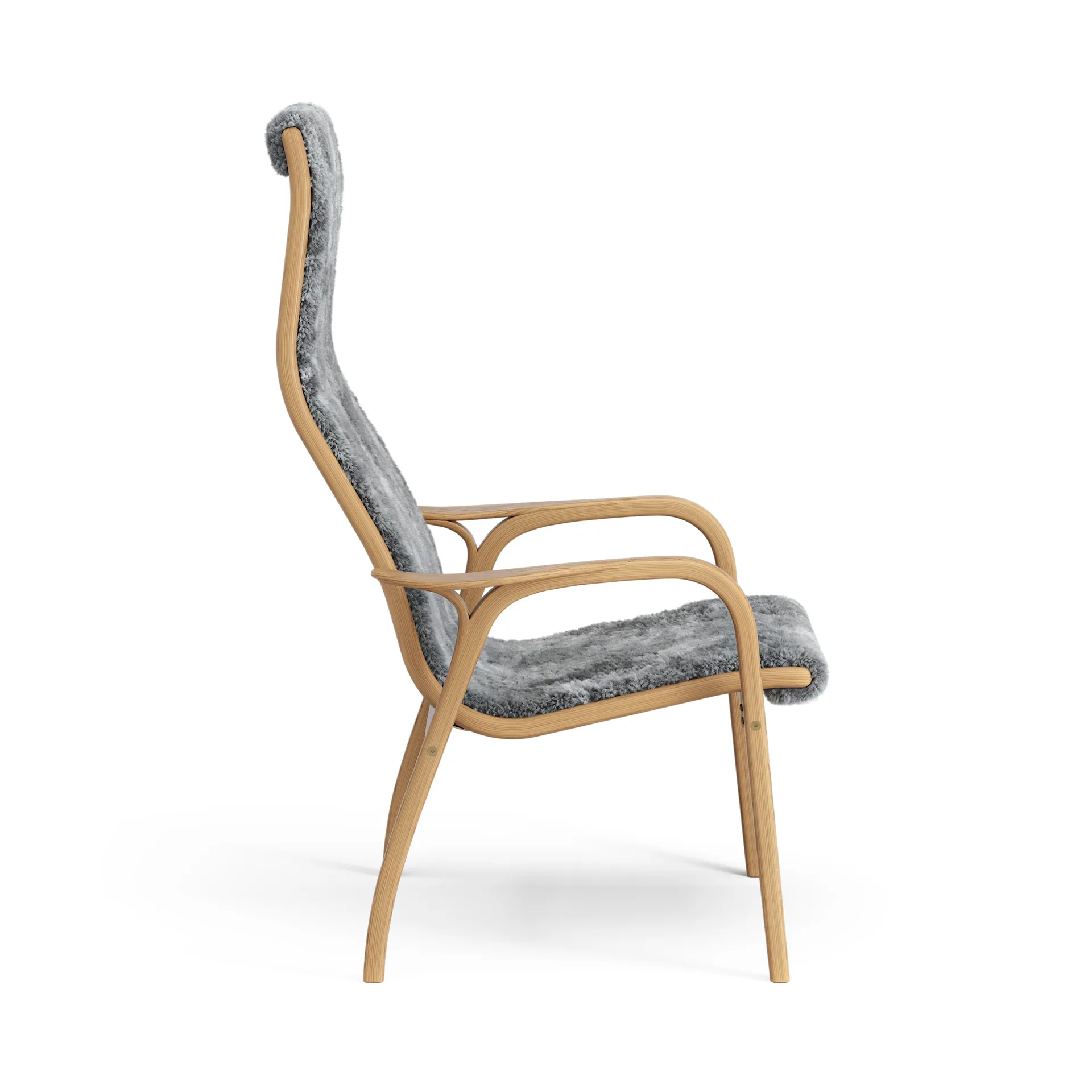 Lamino arm chair oiled oak/sheep skin, Scandinavian Grey (grey) Swedese