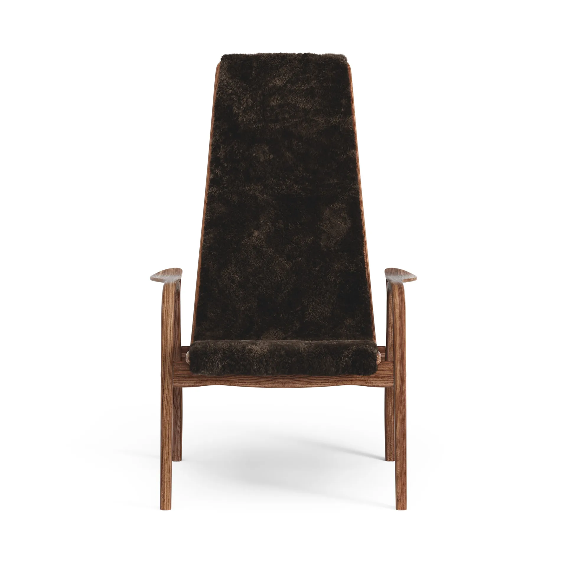 Lamino arm chair oiled walnut/sheep skin, Espresso (brown) Swedese