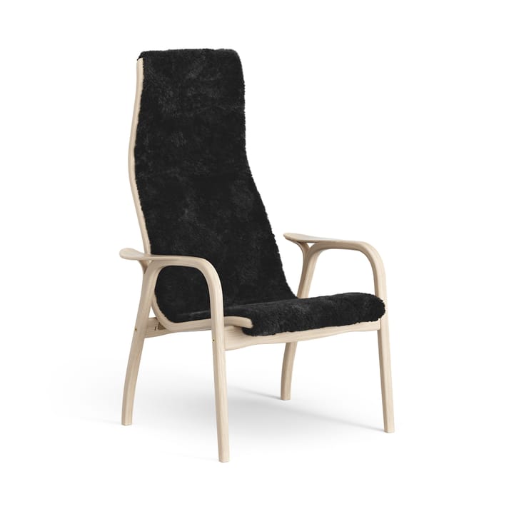 Lamino arm chair white pigmented oak/sheep skin - Black (black) - Swedese