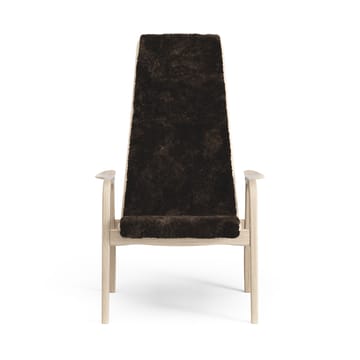 Lamino arm chair white pigmented oak/sheep skin - Espresso (brown) - Swedese