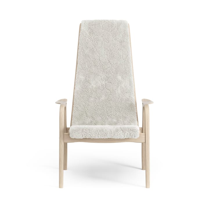 Lamino arm chair white pigmented oak/sheep skin, Off white (white) Swedese
