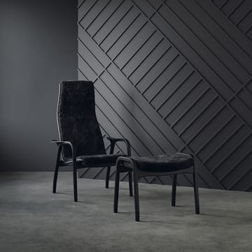 Lamino armchair and footstool Black Edition - Black - Swedese