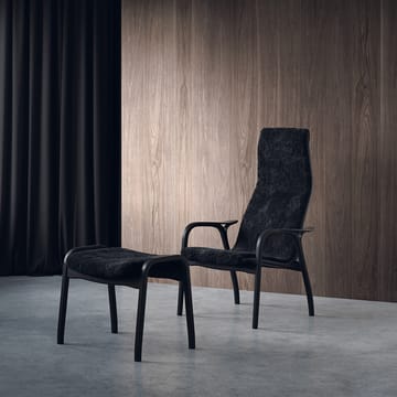 Lamino armchair and footstool Black Edition - Black - Swedese