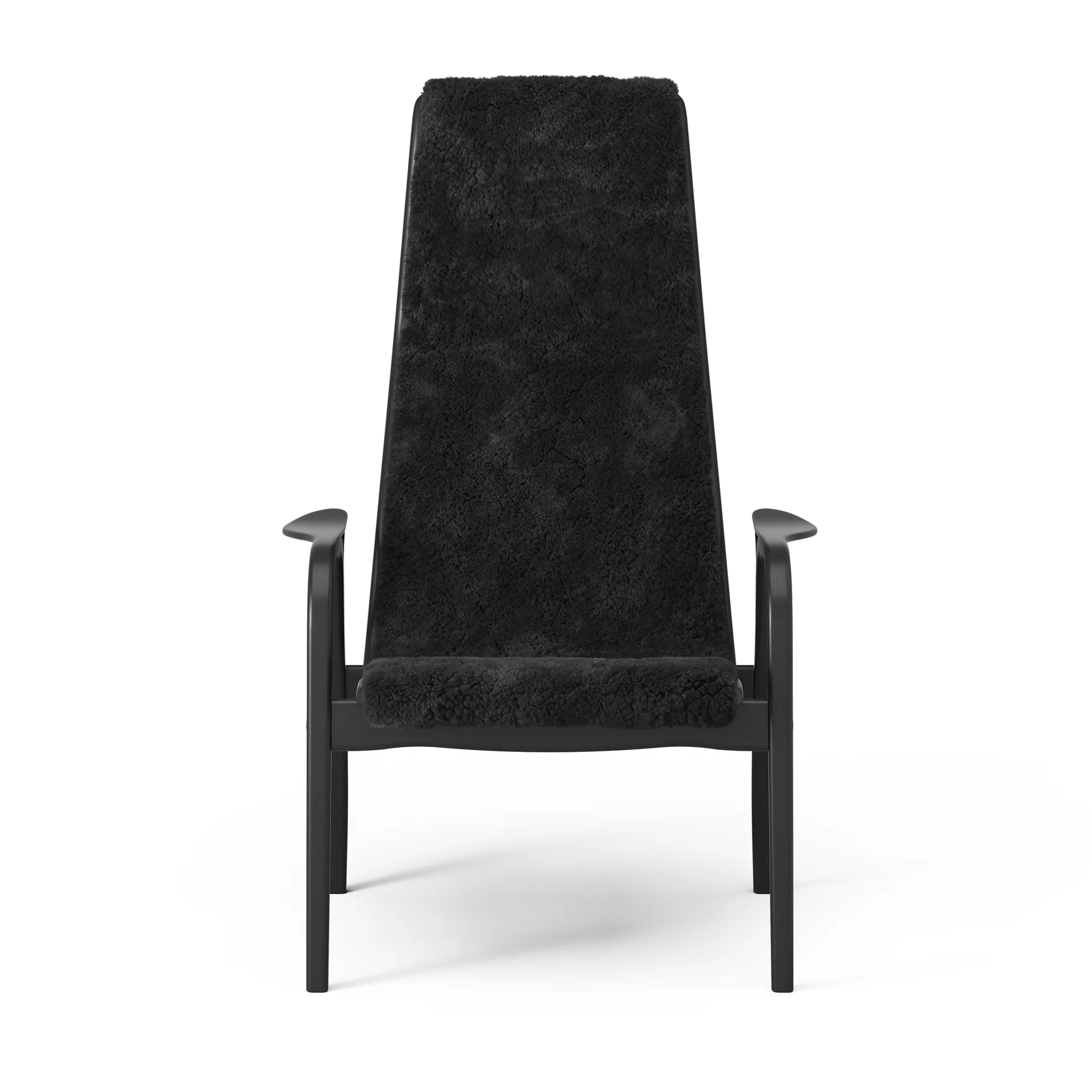 Lamino armchair and footstool Black Edition, Black Swedese