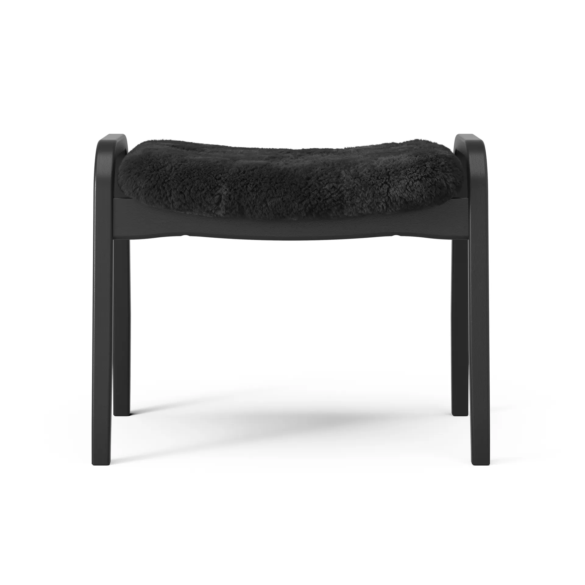Lamino armchair and footstool Black Edition, Black Swedese