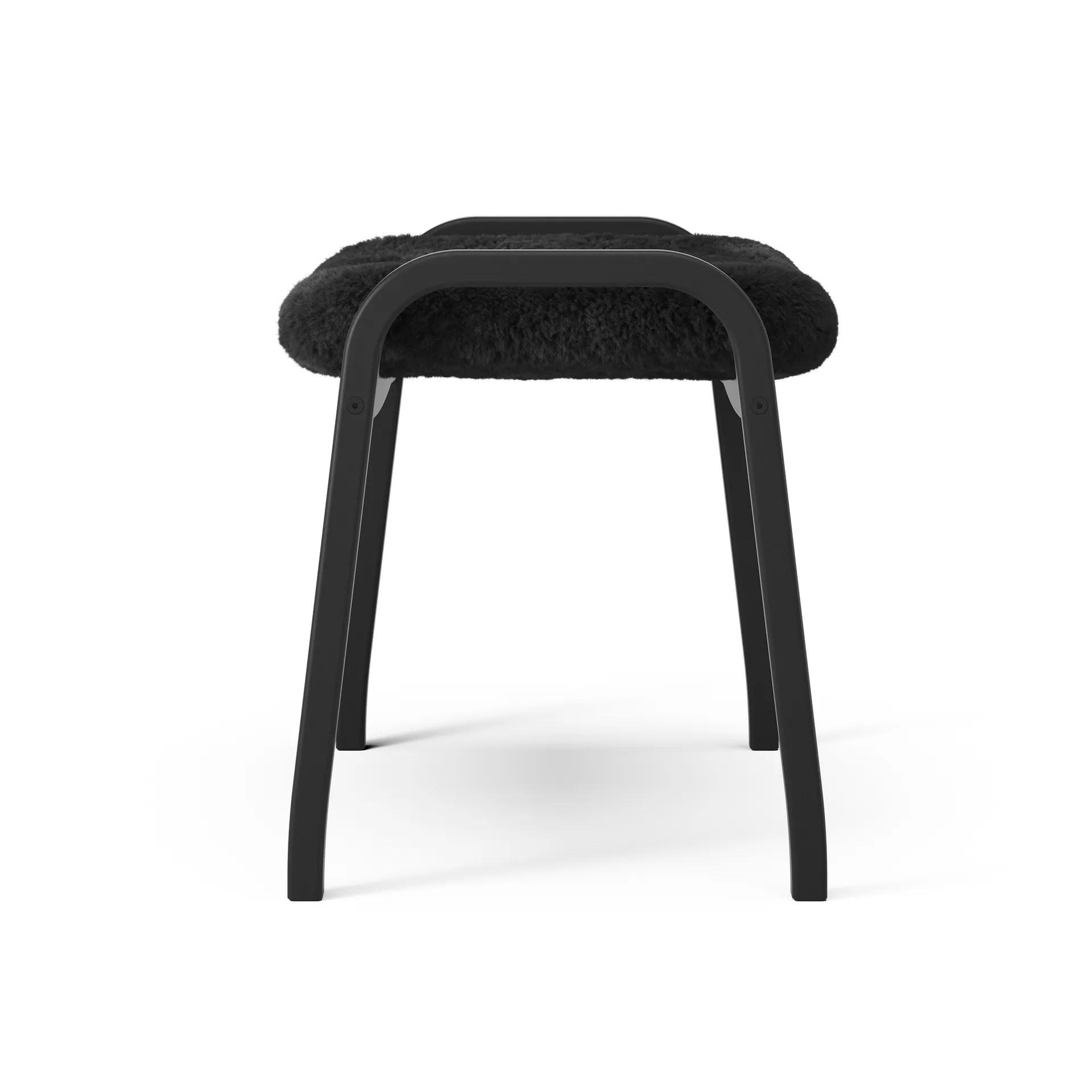 Lamino armchair and footstool Black Edition, Black Swedese