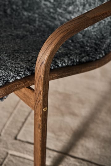 Lamino armchair and footstool oak/sheepskin Special Edition - Rubio Monocoat Chocolate-Charcoal - Swedese