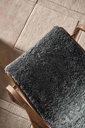Lamino armchair and footstool - Sheepskin Charcoal-Rubio Monocoat Chocolate - Swedese