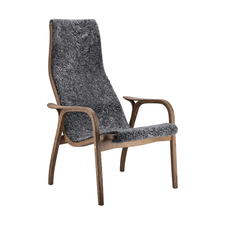 Lamino armchair oak/sheepskin Special Edition - Rubio Monocoat Chocolate-Charcoal - Swedese