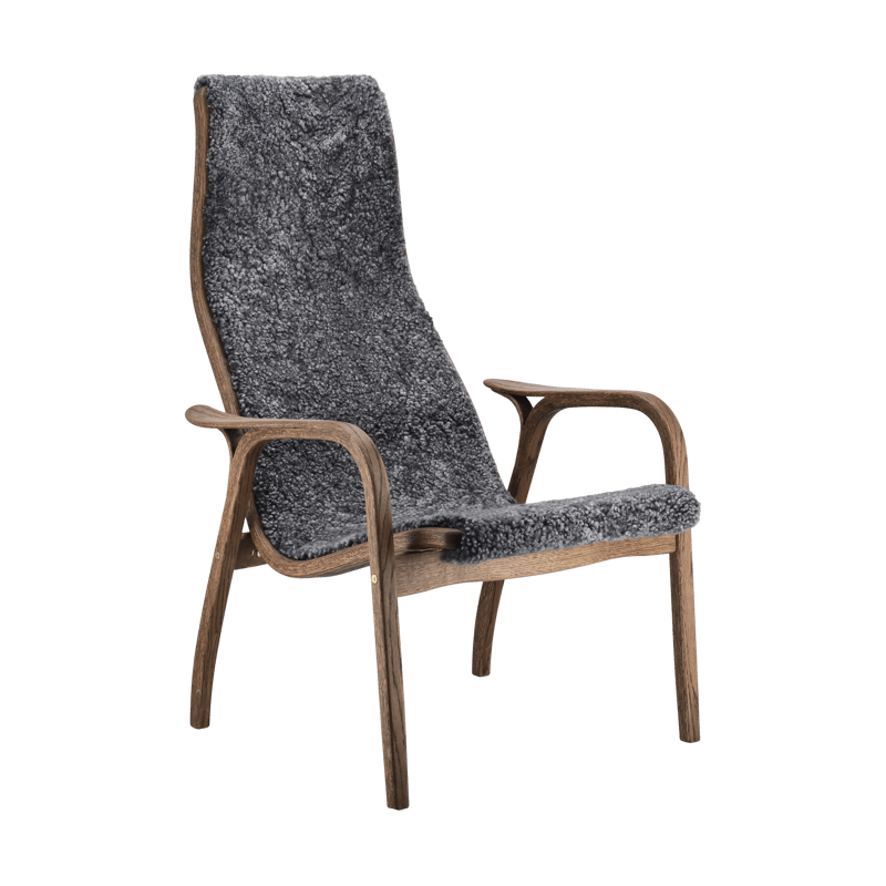 Swedese Lamino armchair oak/sheepskin Special Edition Rubio Monocoat Chocolate-Charcoal