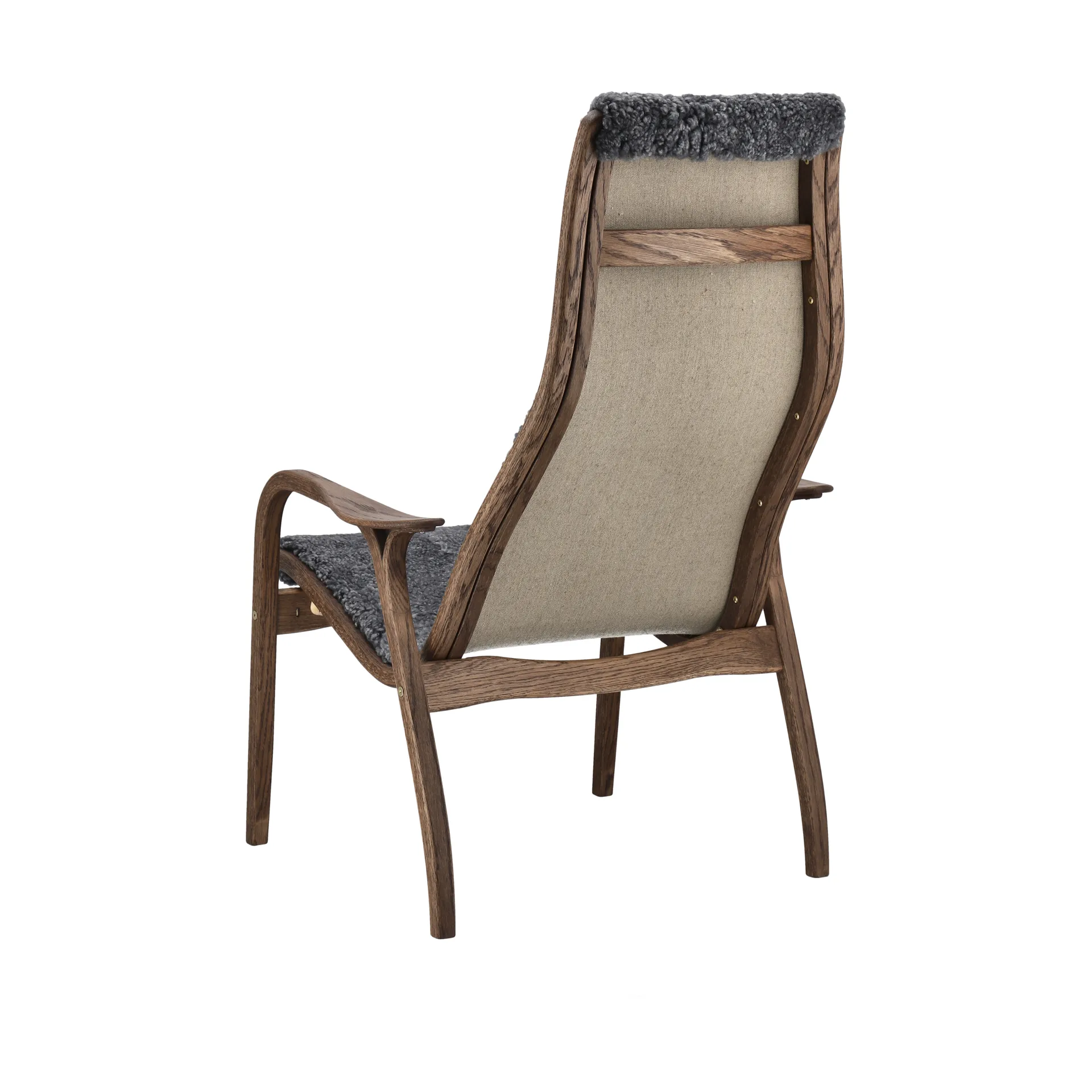 Lamino armchair oak/sheepskin Special Edition, Rubio Monocoat Chocolate-Charcoal Swedese