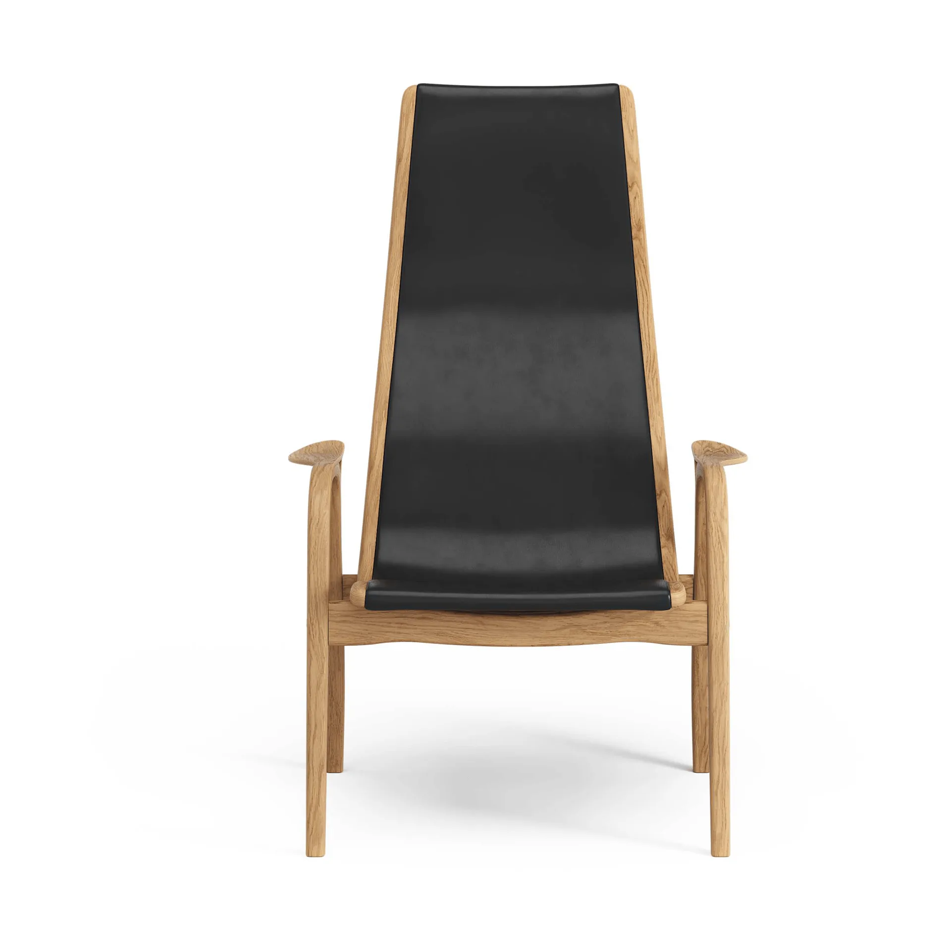 Lamino armchair, Saddle leather Black-oiled oak Swedese