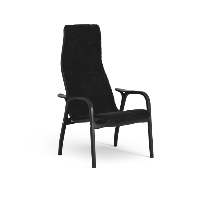 Lamino armchair - Sheepskin black-black stained beech - Swedese