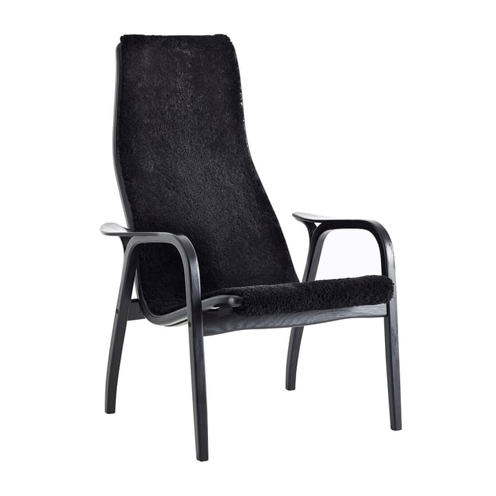Lamino armchair - Sheepskin black-black stained beech - Swedese