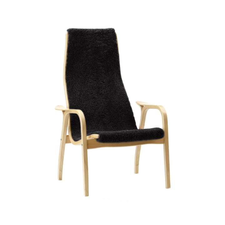 Lamino armchair - Sheepskin black, natural lacquered beech - Swedese