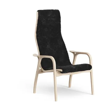 Lamino armchair - Sheepskin Black-white pigmented oak - Swedese