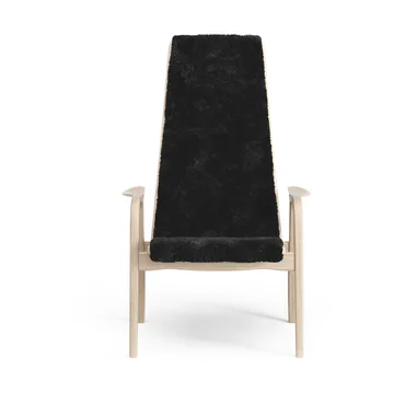 Lamino armchair - Sheepskin Black-white pigmented oak - Swedese