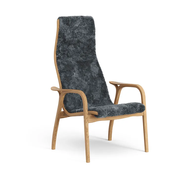 Lamino armchair - Sheepskin Charcoal-oiled oak - Swedese