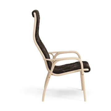 Lamino armchair - Sheepskin Espresso-lacquered beech - Swedese
