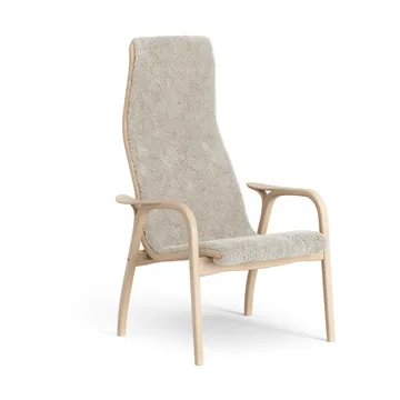 Lamino armchair - Sheepskin Moonlight-lacquered beech - Swedese