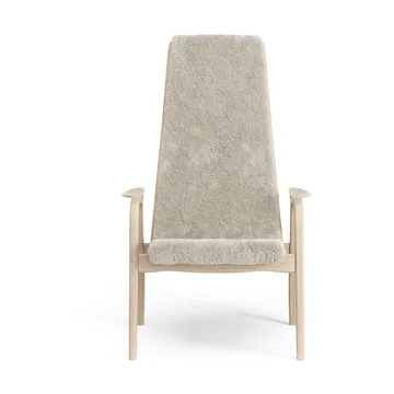 Lamino armchair - Sheepskin Moonlight-white-pigmented oak - Swedese